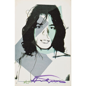 Andy Warhol Mick Jagger postcard photographs signed autograph RR Auction