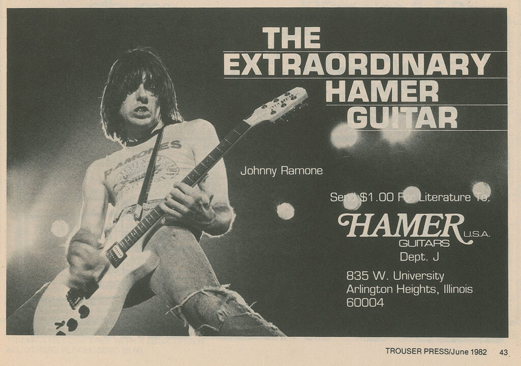 Johnny Ramone's Hamer guitar sold at auction with RR Auction for nearly $50,000 in 2015.