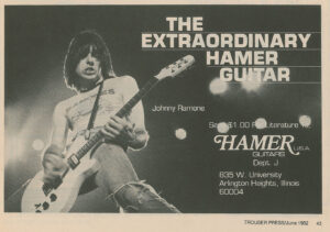 Johnny Ramone's Hamer guitar sold at auction with RR Auction for nearly $50,000 in 2015.