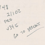 Apollo 11 LM flown page with Neil Armstrong notations, sold by RR Auction
