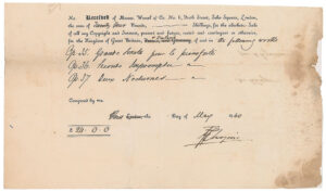Frederick Chopin signed sales receipt 1840 RR Auction