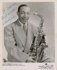 Johnny Hodges vintage photo Buescher Aristocrat saxophone RR Auction