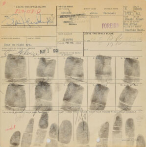Jimi Hendrix signed 1969 Toronto arrest fingerprint card RR Auction