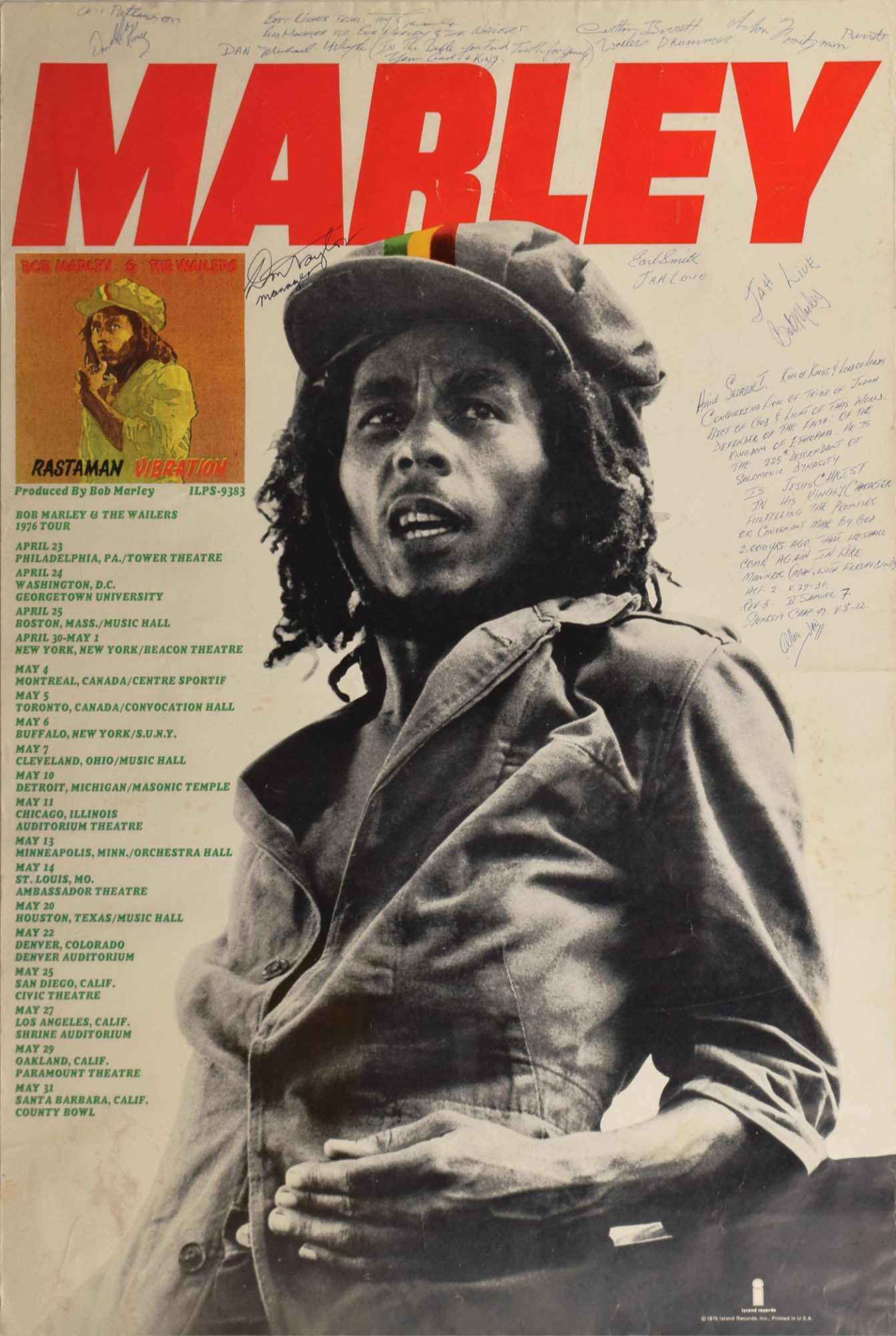 Featured item: Bob Marley and the Wailers poster. RR Auction