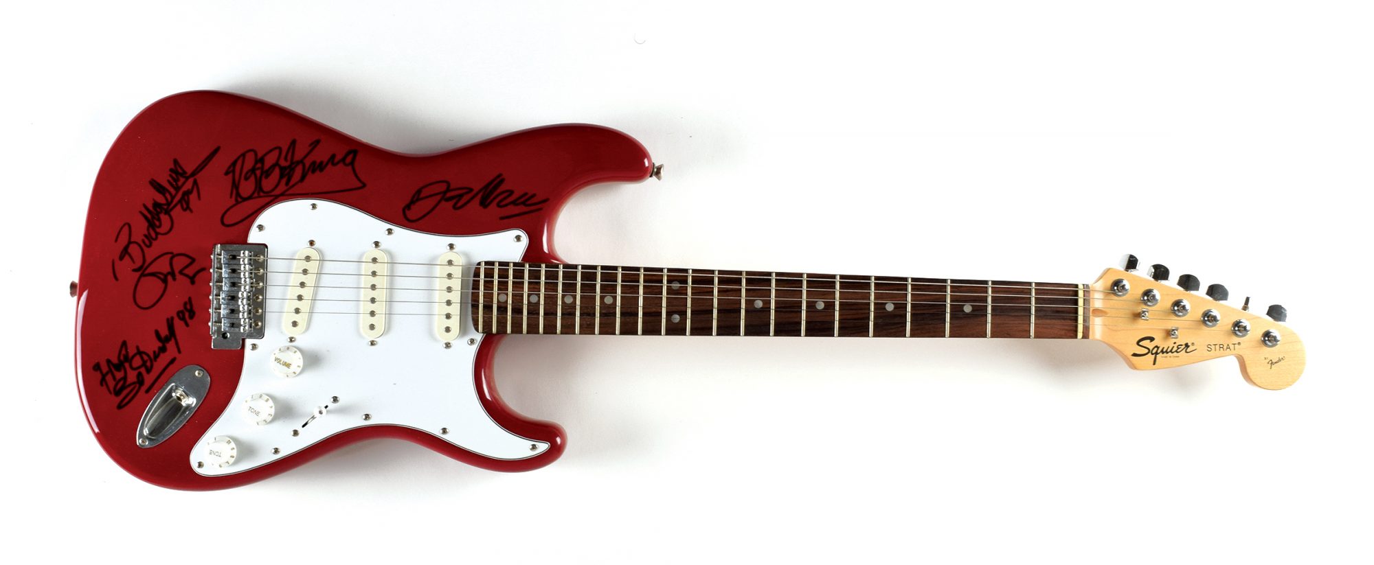 Stratocaster autographed by Eric Clapton Jeff Beck BB King Buddy Guy Bo Diddley John Brennan Collection RR Auction