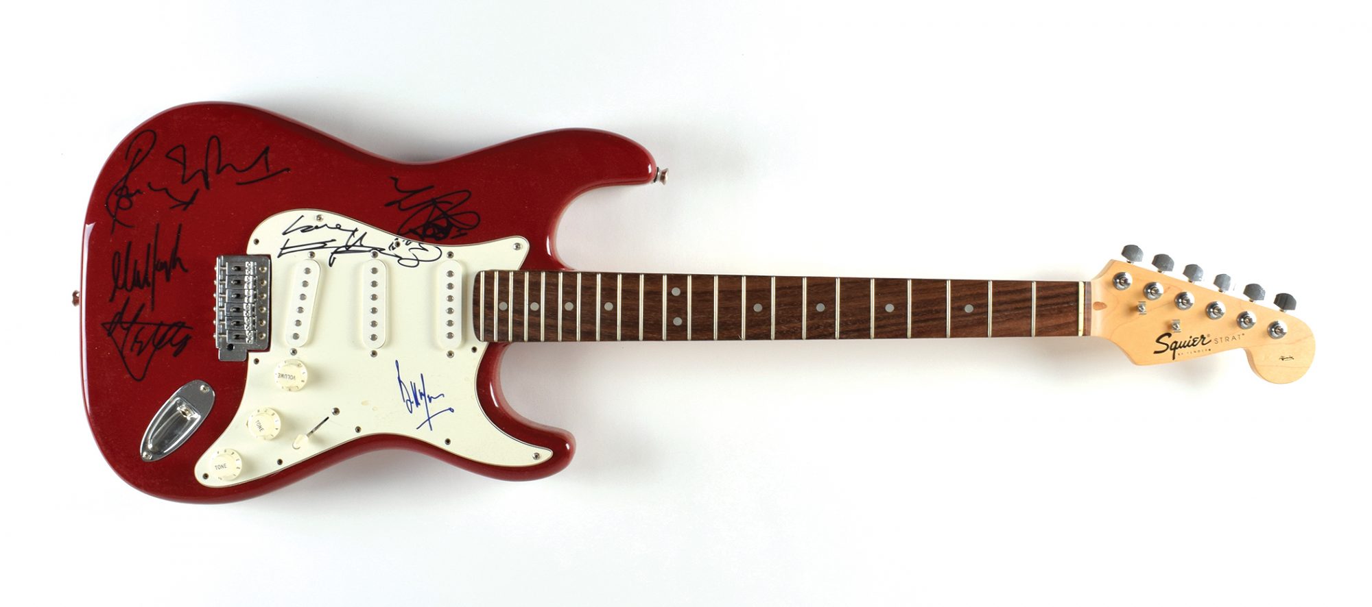Stratocaster autographed by the Rolling Stones Mick Jagger Ron Wood Mick Taylor Charlie Watts Keith Richards Bill Wyman John Brennan Collection RR Auction