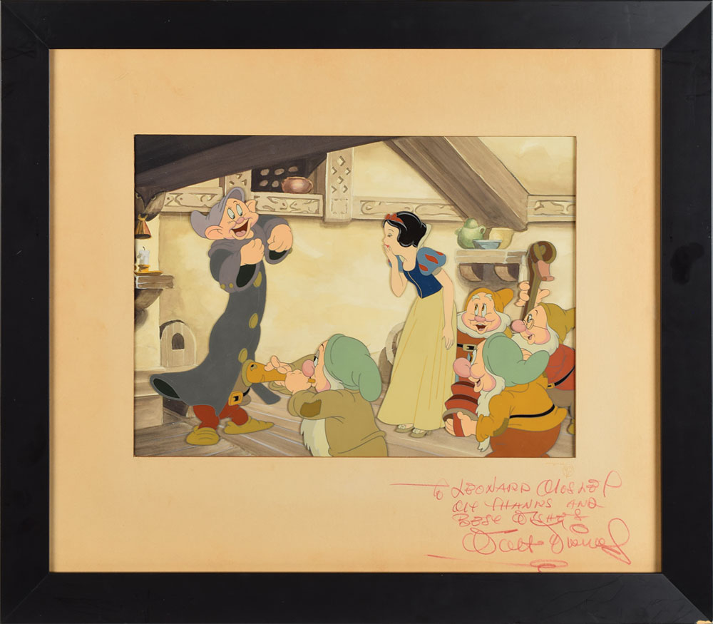 Walt Disney-signed production cel "Snow White and the Seven Dwarfs" RR Auction