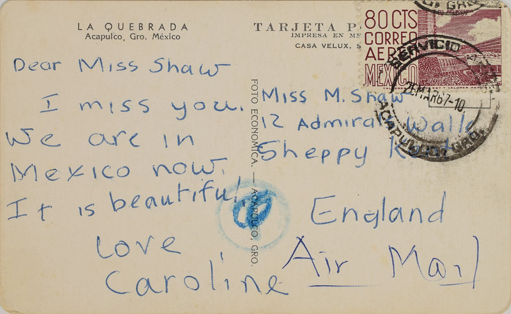 postcard Caroline Kennedy JFK family nanny Maud Shaw RR Auction