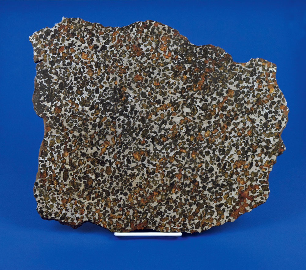 Kenya Sericho pallasite meteorite slice Aerolite Meteorites RR Auction $10,412