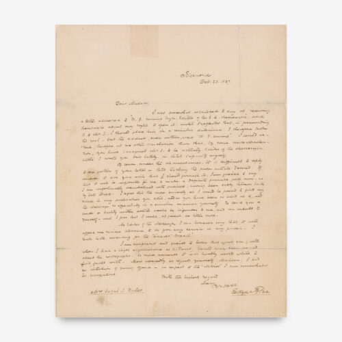 In a remarkable, lengthy letter, Poe refuses to compromise the integrity of his work for ‘Mary Had a Little Lamb’ writer Sarah Josepha Hale: “to send you a crude or hastily written article would be injurious to me, and an insult to yourself”