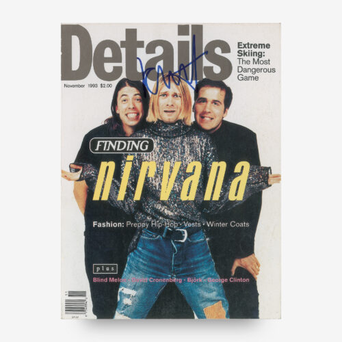 Kurt Cobain signed Details Magazine