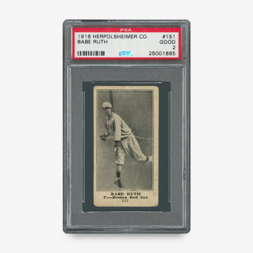PSA capsulated #151 Babe Ruth rookie card