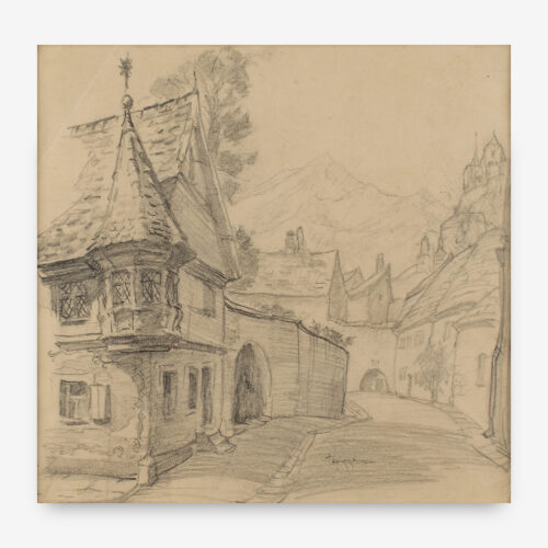 Gustaf Tenggren concept storyboard of the village from Pinocchio