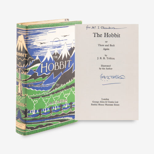 Tolkien presents The Hobbit to a distinguished British bookseller