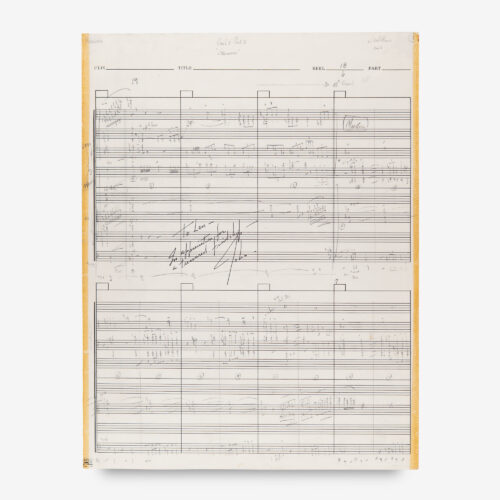 Incredible Star Wars rarity—an original post-production music manuscript from composer John Williams, containing the iconic ‘Star Wars (Main Title)’ theme