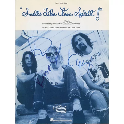 Sold at Auction: Advertising Poster Nirvana Kurt Cobain Dave Grohl Music