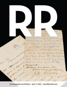 April 2024 Fine Autograph and Artifact Auction Catalog Cover for RR Auction 